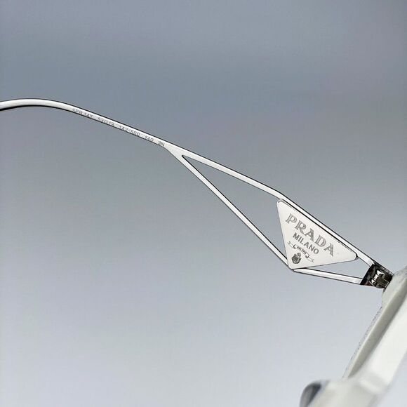NEW Prada PR14YS 1425S0 Talc Dark Grey Rectangle Unisex Sunglasses - Picture 10 of 11